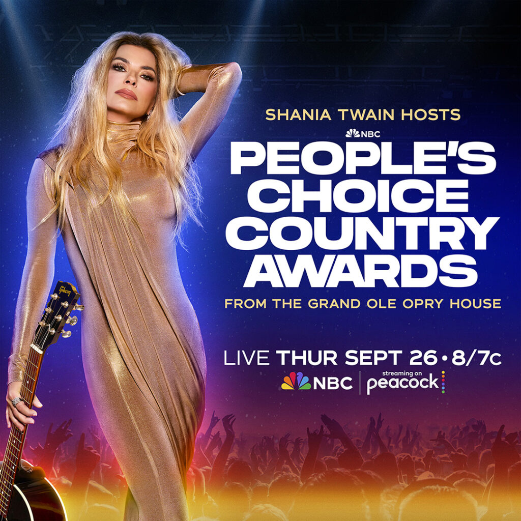 Shania Twain to host people's choice country awards