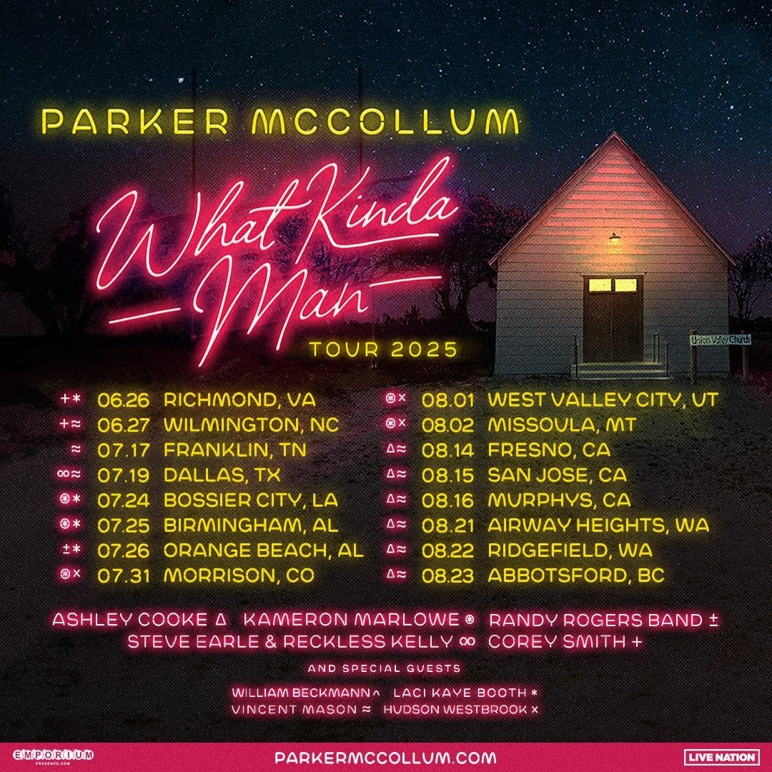 Parker McCollum Adds 16 New Dates to 2025 What Kinda Man Tour