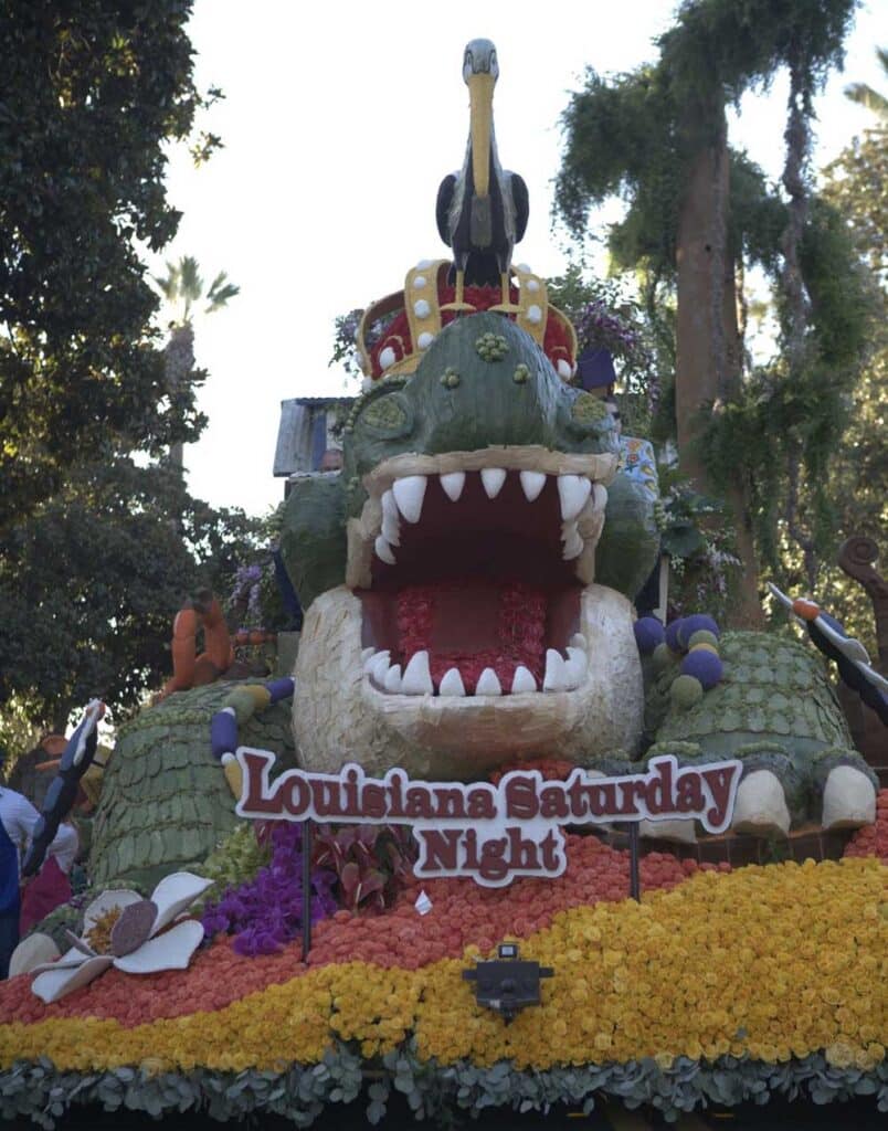 Louisiana's float in the Rose Parade